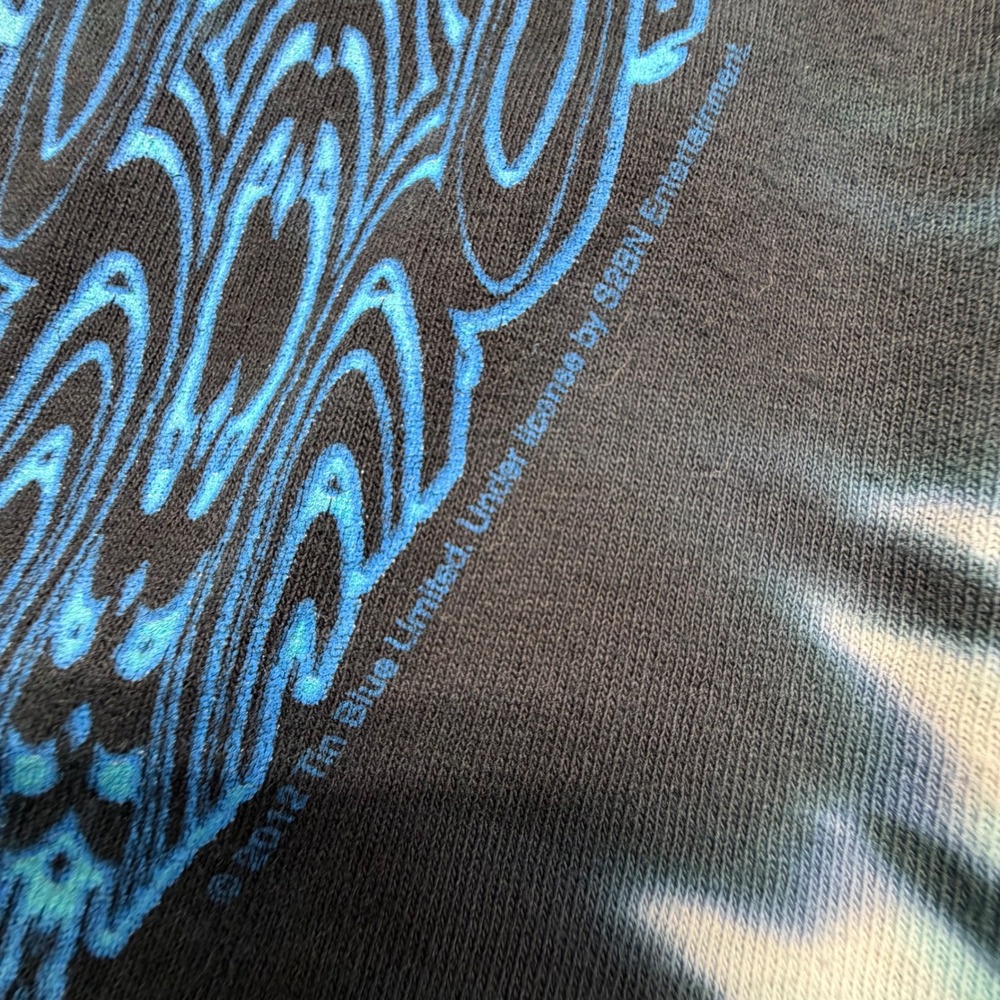 Pink Floyd Tie Dye Long Sleeve Shirt XL 2012 Dark Side of the Moon Liquid Blue - Picture 4 of 9
